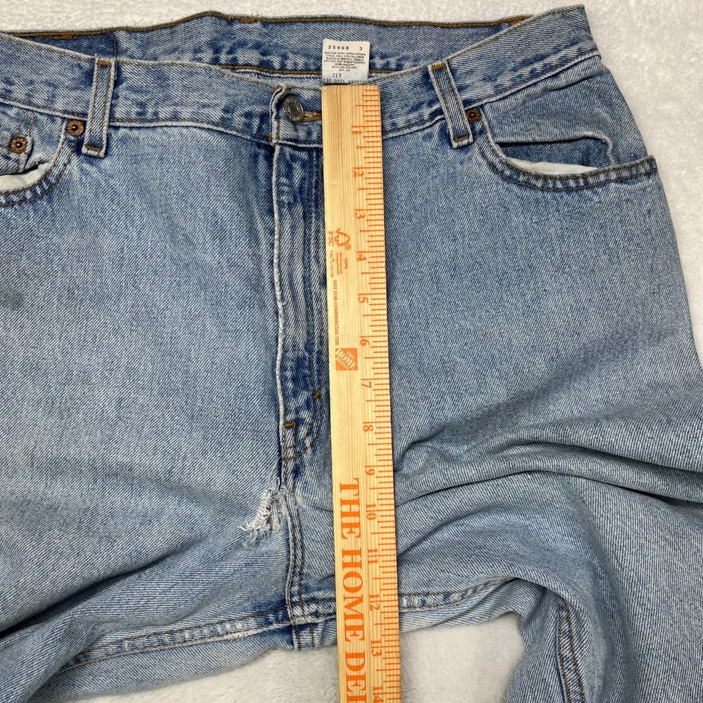 Levi's 550 Tapered Leg Jeans Womens 16 Blue Denim Relaxed Fit Classic - 33X27 - Picture 4 of 16